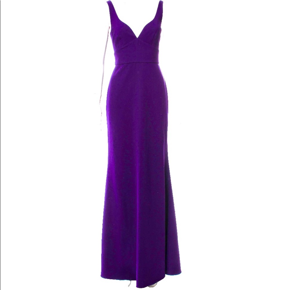 Jill Stuart Evening Dress Gown Eggplant Purple XS